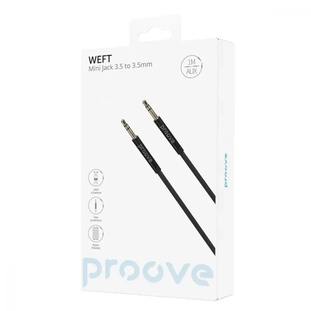 Кабель AUX Proove Weft (1m) Black, ACWF00005801