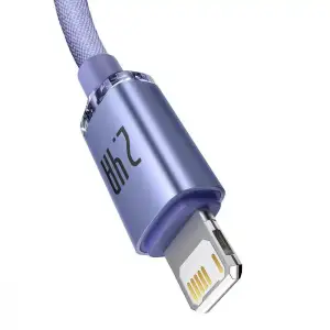Кабель Baseus Crystal Shine Series Lightning 2.4A (2m) Sky Blue, CAJY001203