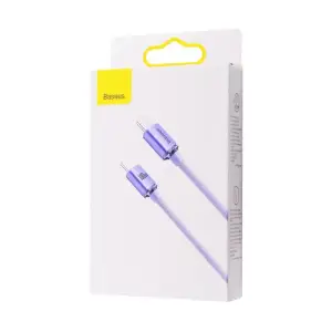 Кабель Baseus Crystal Shine Series Type-C to Type-C 100W (2m) Purple, CAJY000705