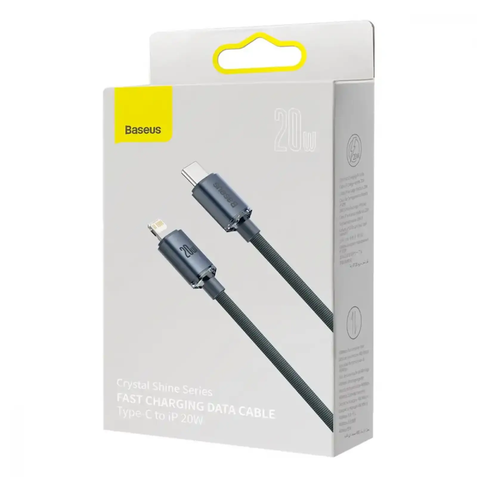 Кабель Baseus Crystal Shine Series Type-C to Lightning 20W (1.2m) Black, CAJY000201