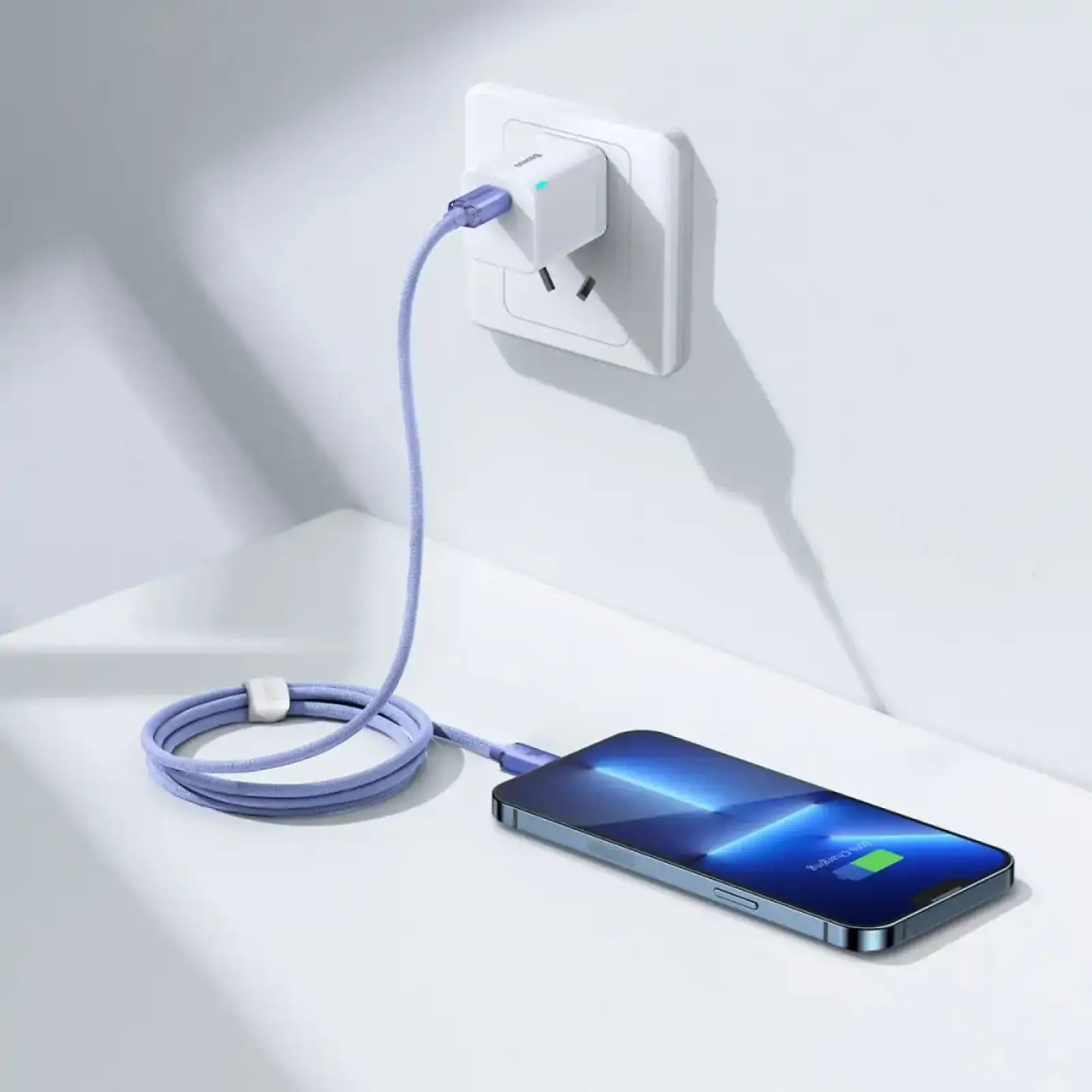 Кабель Baseus Crystal Shine Series Type-C to Lightning 20W (1.2m) Blue, CAJY000203
