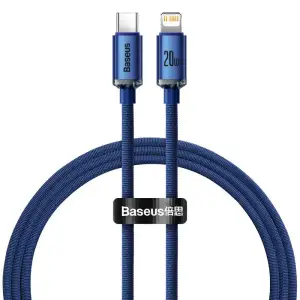 Кабель Baseus Crystal Shine Series Type-C to Lightning 20W (1.2m) Blue, CAJY000203