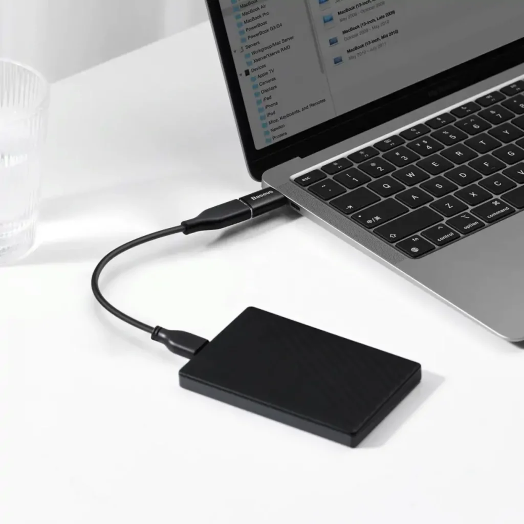 Перехідник Baseus Ingenuity Mini OTG USB 3.1 to Type-C Black, ZJJQ000001
