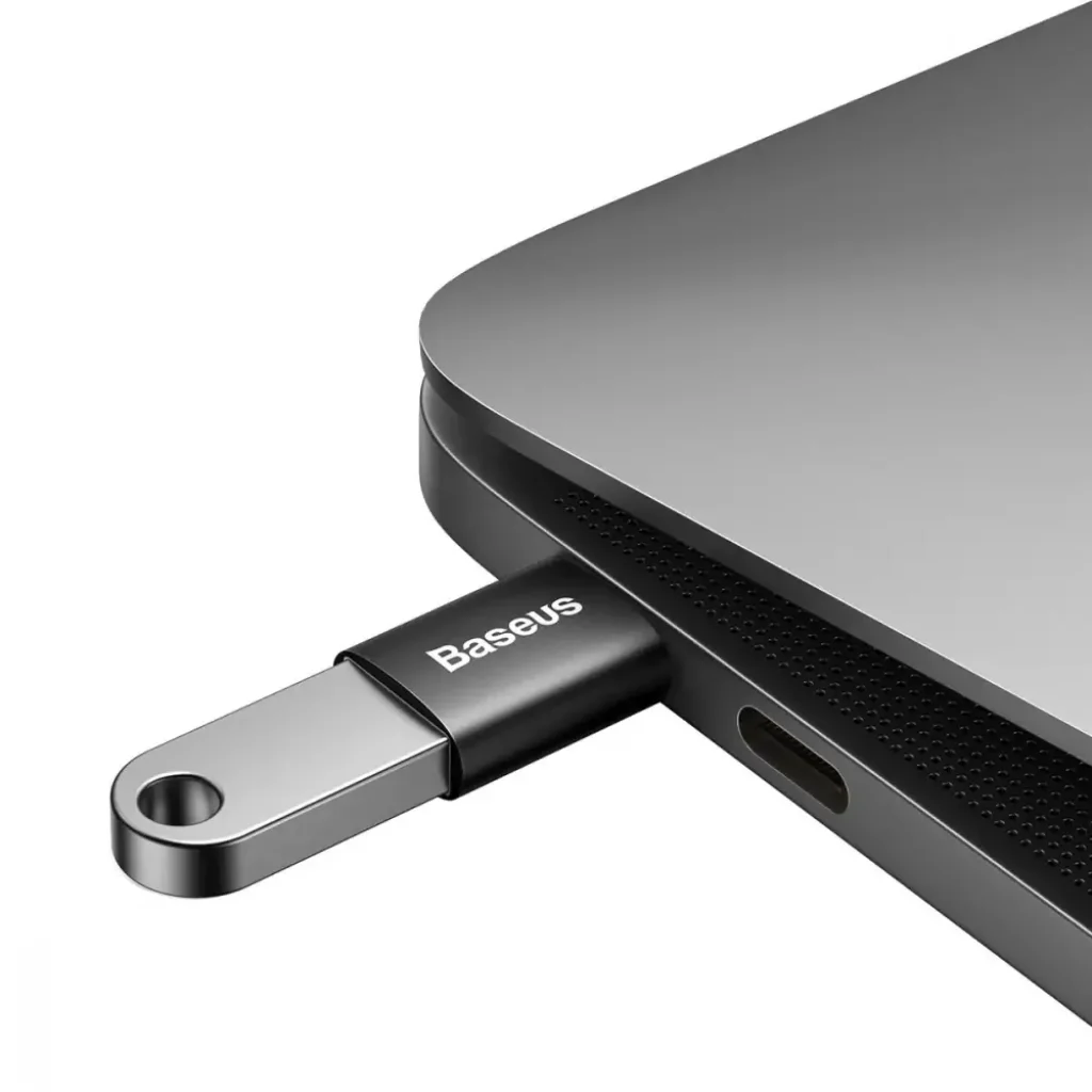 Перехідник Baseus Ingenuity Mini OTG USB 3.1 to Type-C Black, ZJJQ000001