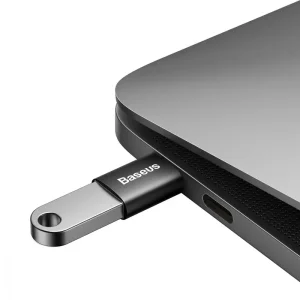 Перехідник Baseus Ingenuity Mini OTG USB 3.1 to Type-C Black, ZJJQ000001