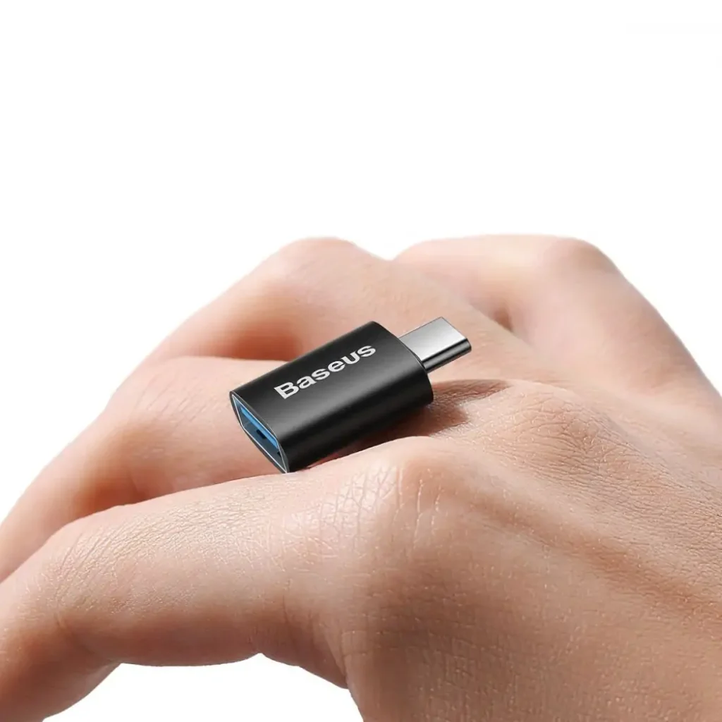 Перехідник Baseus Ingenuity Mini OTG USB 3.1 to Type-C Black, ZJJQ000001