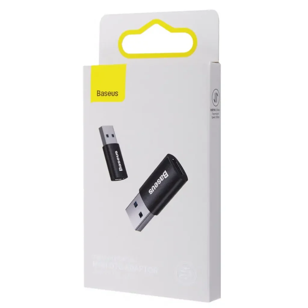 Переходник Adapter Baseus Ingenuity Series Mini OTG Type-C to USB 3.1 Black, ZJJQ000101