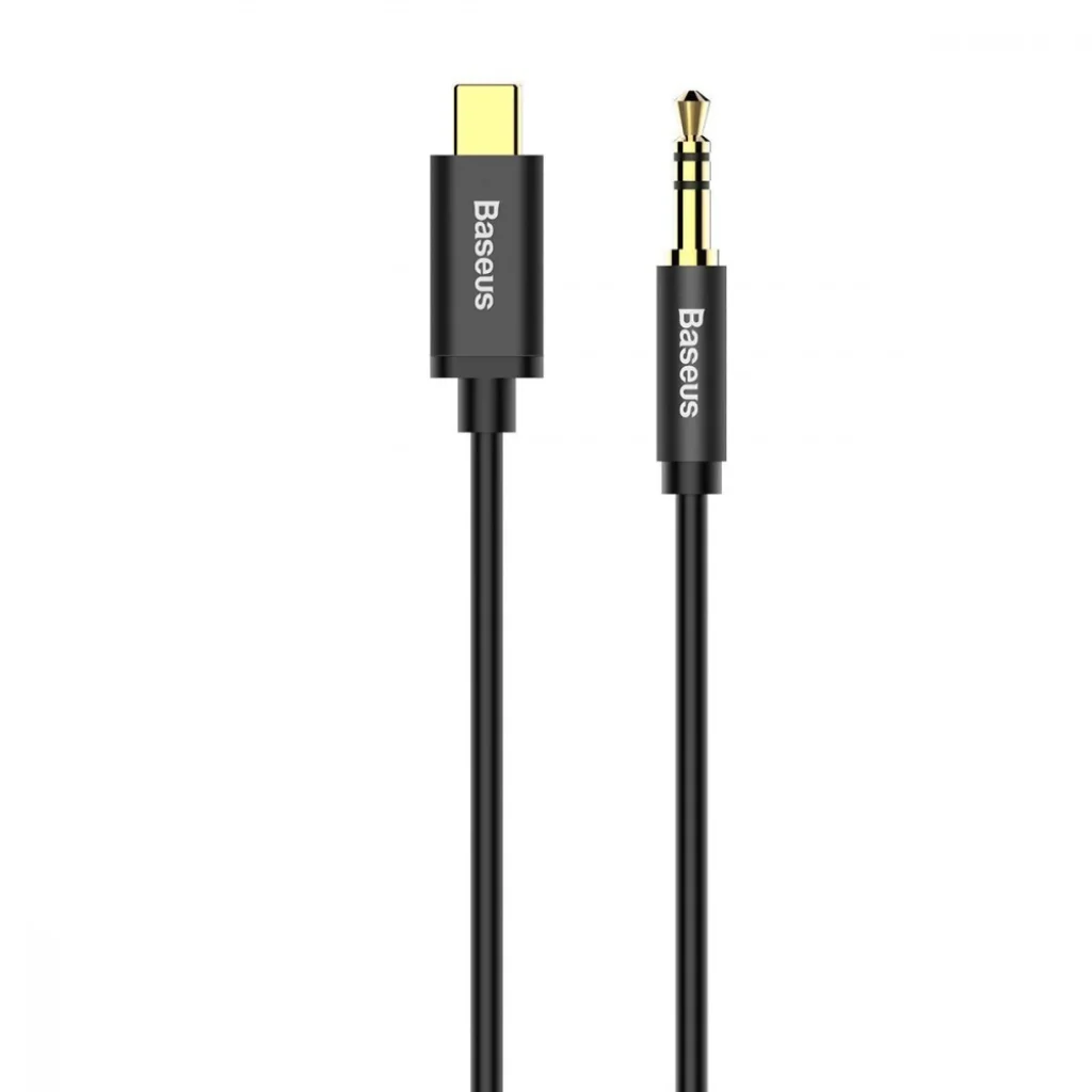 Cable AUX Baseus Yiven Type-C to 3.5 mini jack (1.2m) Black, CAM01-01