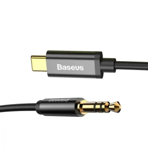 Cable AUX Baseus Yiven Type-C to 3.5 mini jack (1.2m) Black, CAM01-01