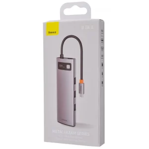USB-Хаб Baseus Metal Gleam Series 8-in-1 Type-C Gray, CAHUB-CV0G
