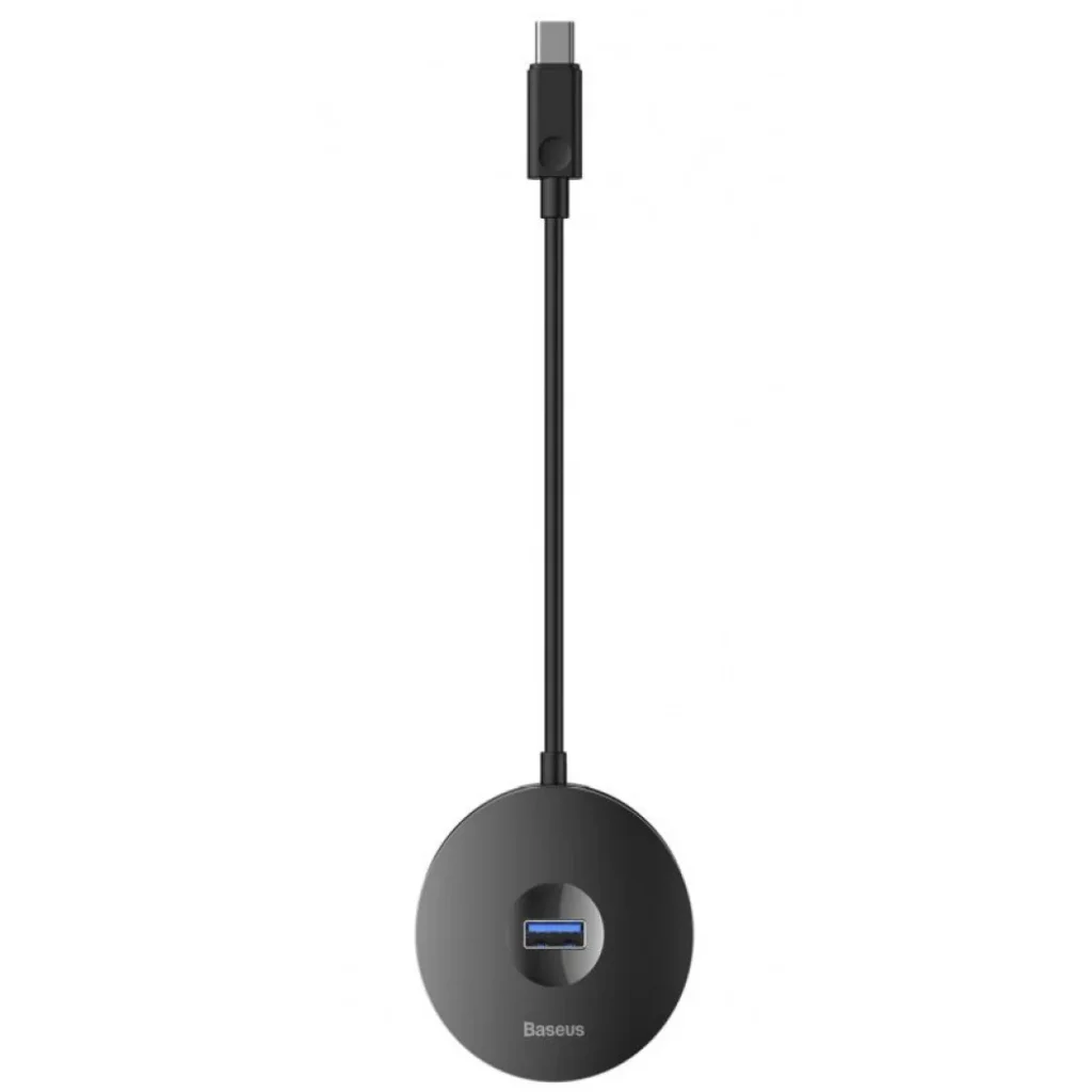 USB-Хаб Baseus Round Box Type-C to USB 3.0 + 3USB 2.0 Black, CAHUB-G01