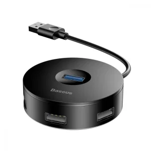 USB-Хаб Baseus Round Box Type-C to USB 3.0 + 3USB 2.0 Black, CAHUB-G01