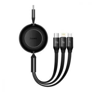 Кабель Baseus Bright Mirror 2 Series 3-in-1 (Micro USB+Lightning+Type-C) 100W (1.1m) Black, CAMJ010201