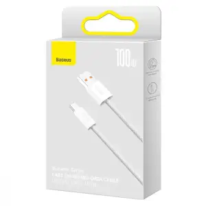 Кабель Baseus Dynamic Series Fast Charging Type-C 100W (1m) White, CALD000602