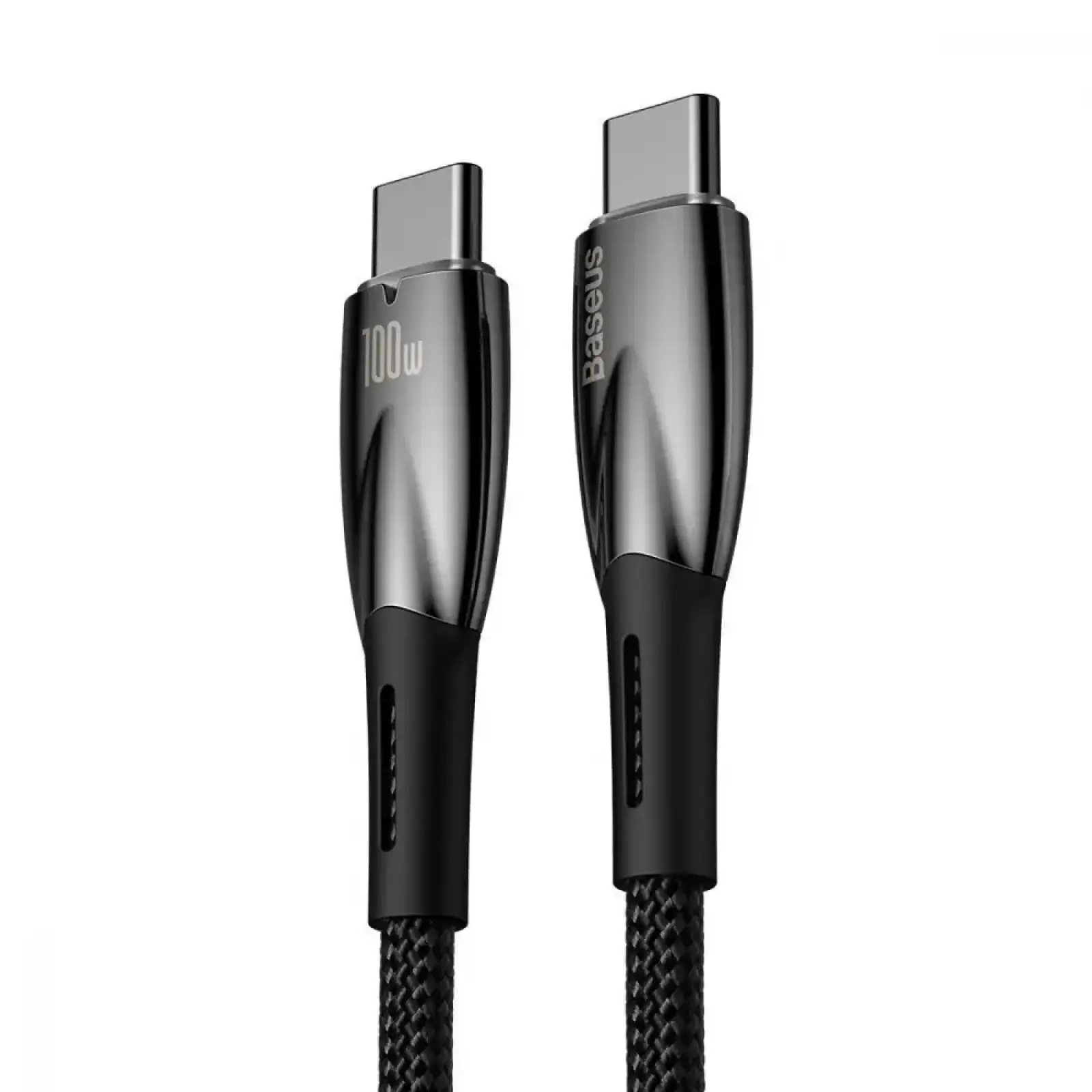 Кабель Baseus Glimmer Series Fast Charging Type-C to Type-C 100W (1m) White, CADH000702
