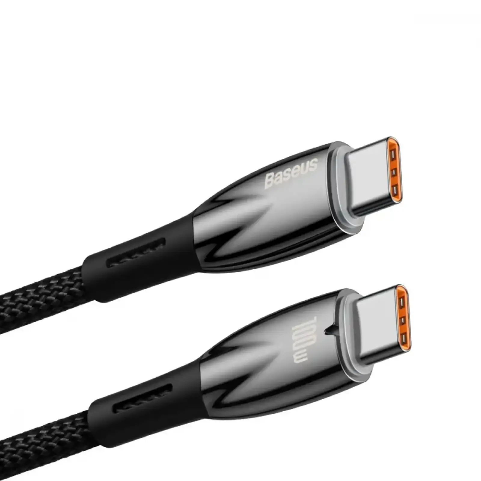 Кабель Baseus Glimmer Series Fast Charging Type-C to Type-C 100W (1m) White, CADH000702