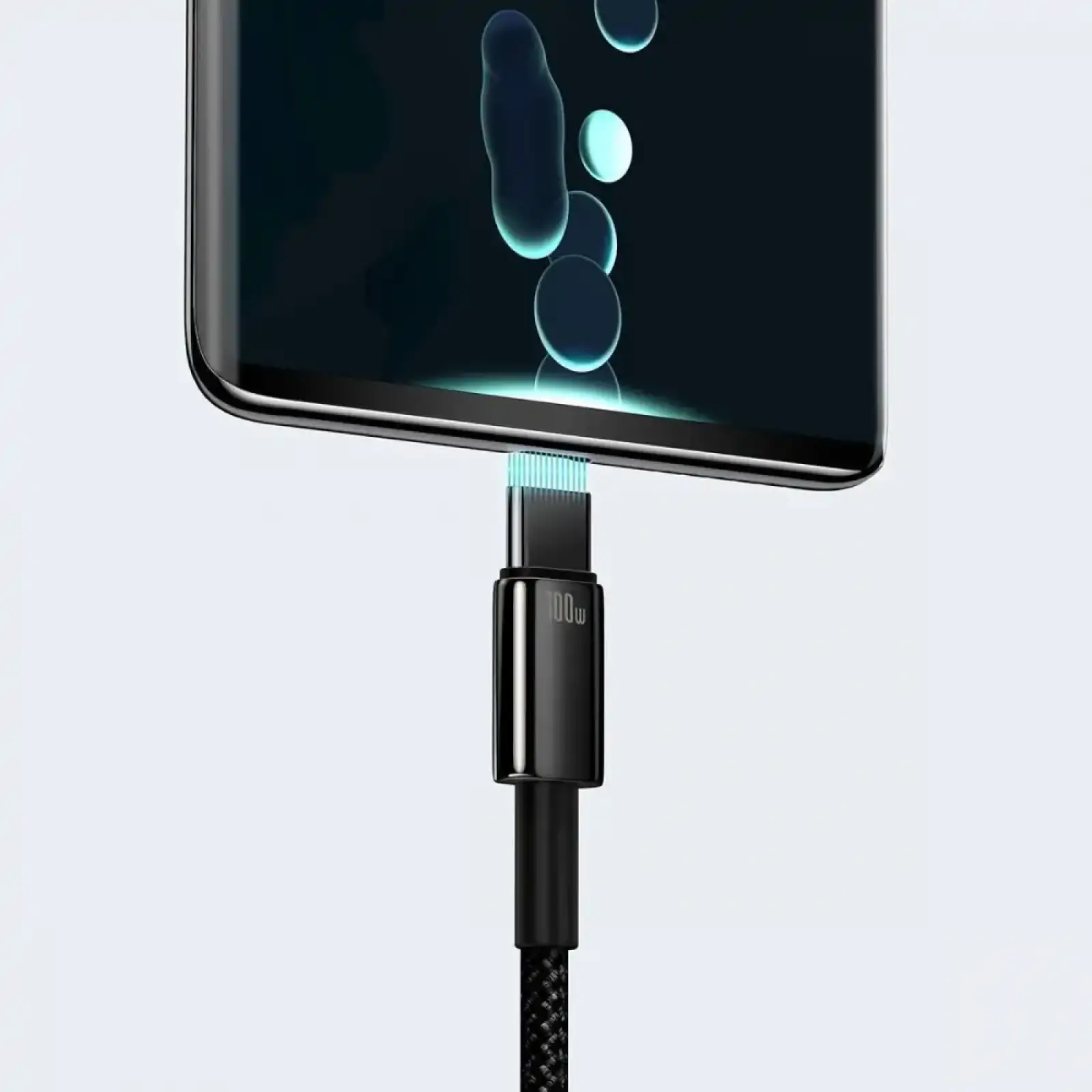 Кабель Baseus Tungsten Gold Fast Charging USB to Type-C 100W (2m) Black, CAWJ000101