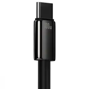 Кабель Baseus Tungsten Gold Fast Charging USB to Type-C 100W (2m) Black, CAWJ000101