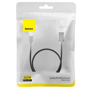 Кабель Baseus AirJoy Series USB(male) to USB(female) (0.5m) Black, B00631103111-01