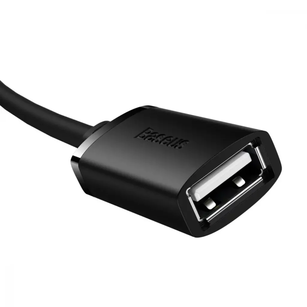 Кабель Baseus AirJoy Series USB(male) to USB(female) (0.5m) Black, B00631103111-01