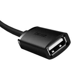 Кабель Baseus AirJoy Series USB(male) to USB(female) (0.5m) Black, B00631103111-01