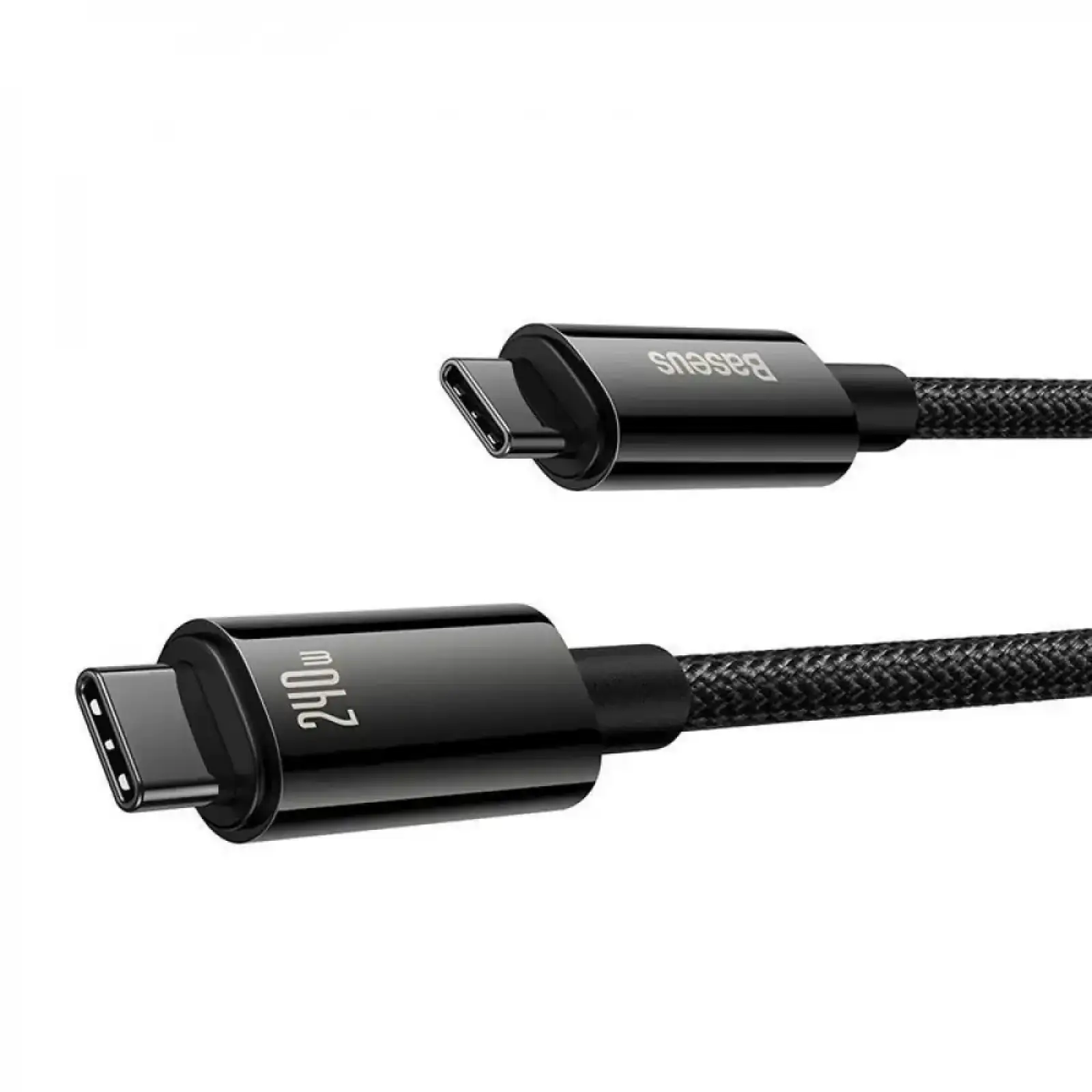 Кабель Baseus Tungsten Gold Type-C to Type-C 240W (3m) Black, CAWJ040201
