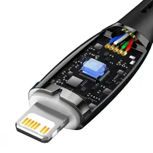 Кабель Baseus Glimmer Series Type-C to Lightning 20W (1m) Black, CADH000001