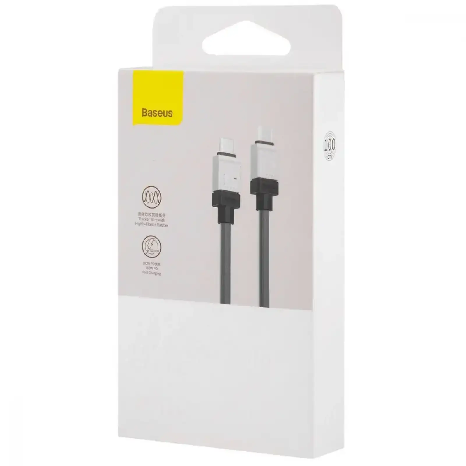 Кабель Baseus CoolPlay Series Type-C to Type-C 100W (1m) White, CAKW000202
