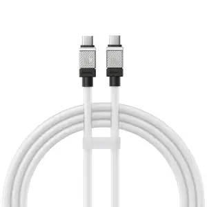 Кабель Baseus CoolPlay Series Type-C to Type-C 100W (1m) White, CAKW000202