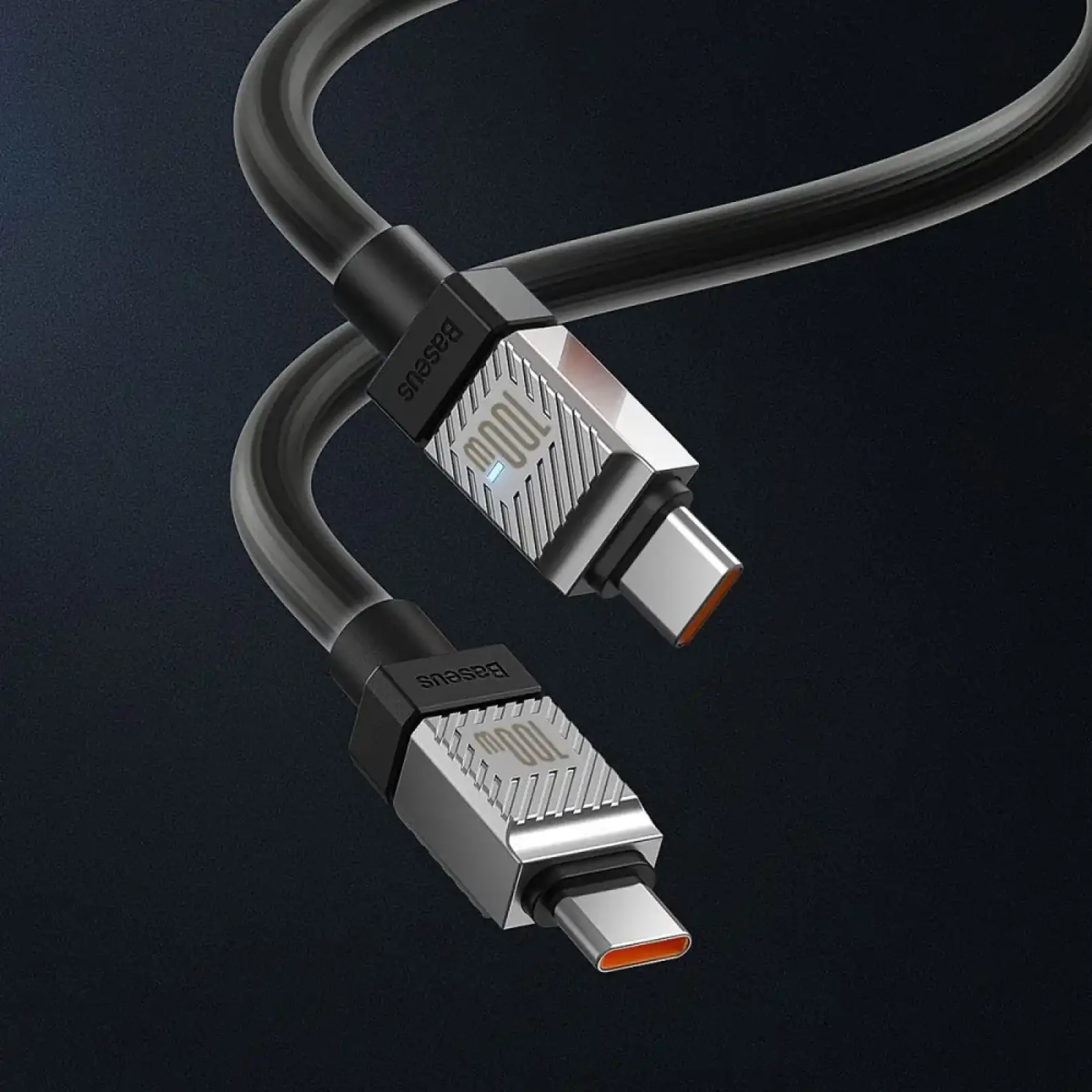 Кабель Baseus CoolPlay Series Type-C to Type-C 100W (1m) White, CAKW000202