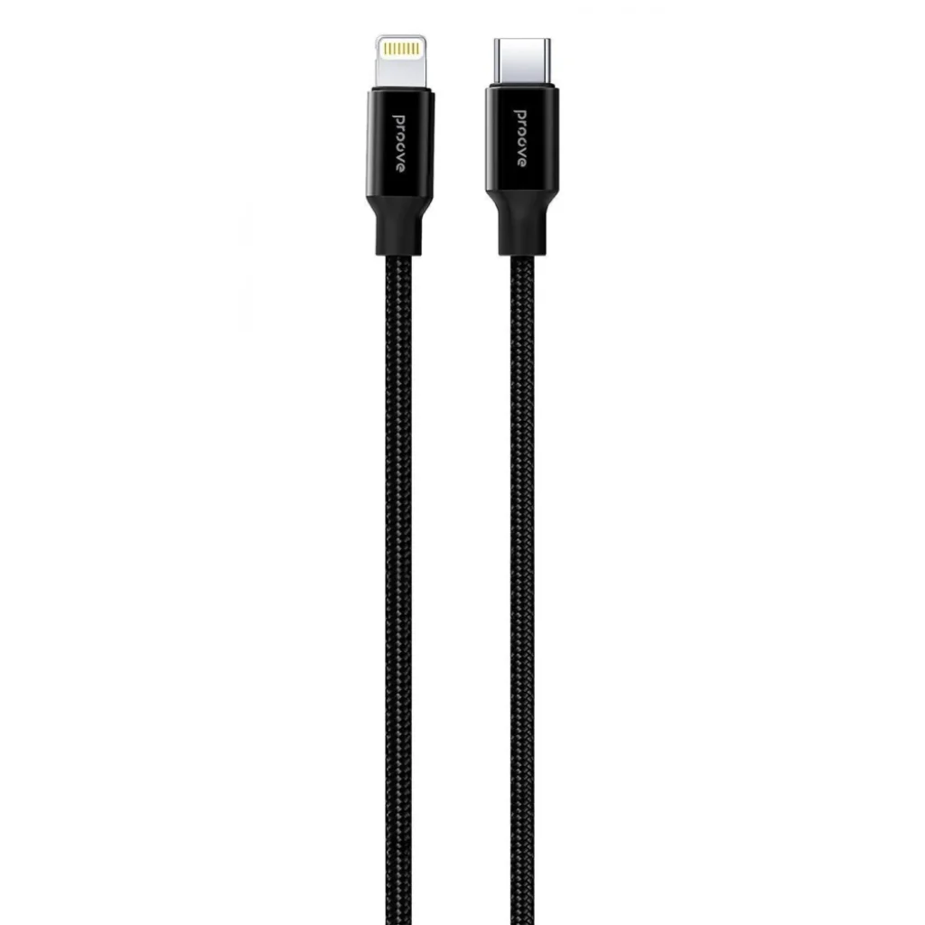 Кабель Proove Light Weft Type-C to Lightning 27W (1m) Black CCLW27002101