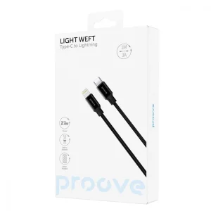 Кабель Proove Light Weft Type-C to Lightning 27W (1m) Black CCLW27002101