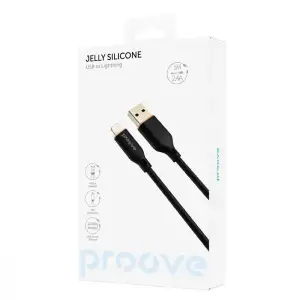 Кабель Proove Jelly Silicone Lightning 2.4A (1m) Black CCJS20001101
