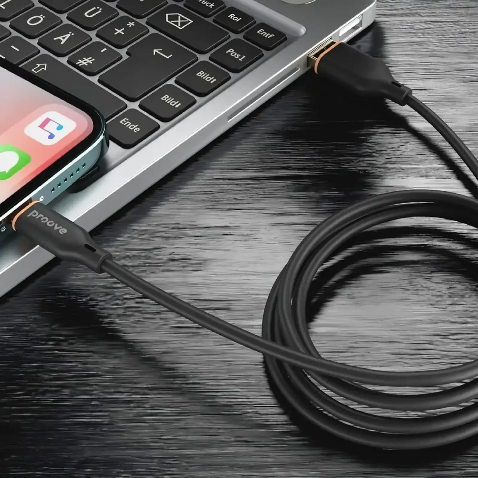 Кабель Proove Jelly Silicone Lightning 2.4A (1m) Black CCJS20001101
