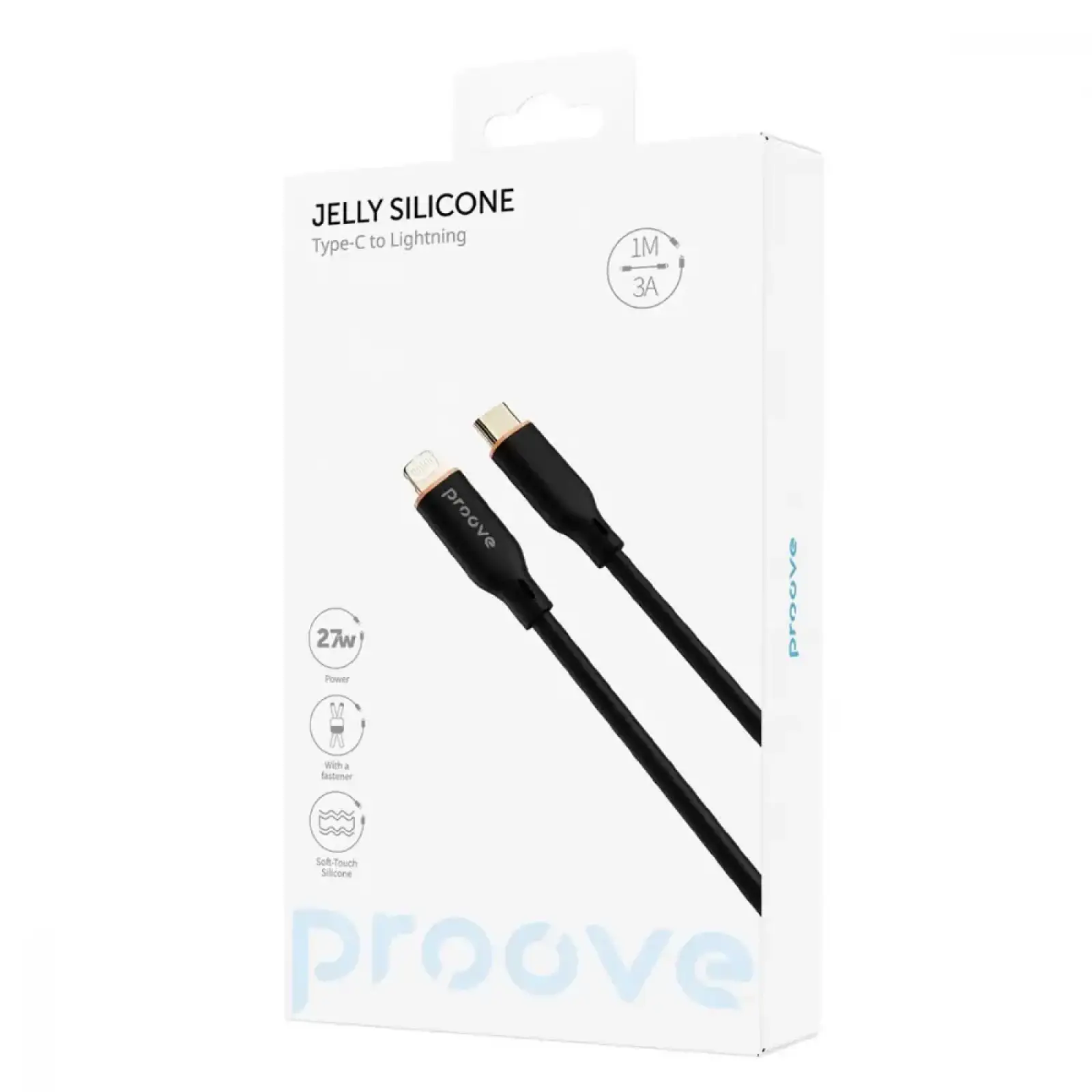 Кабель Proove Jelly Silicone Type-C to Lightning 27W (1m) White CCJS27002102