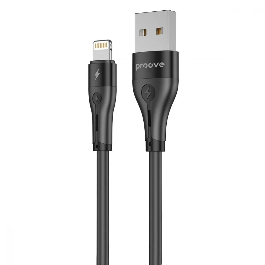 Кабель Proove Soft Silicone Lightning 2.4A (1m) Black, CCSO20001101