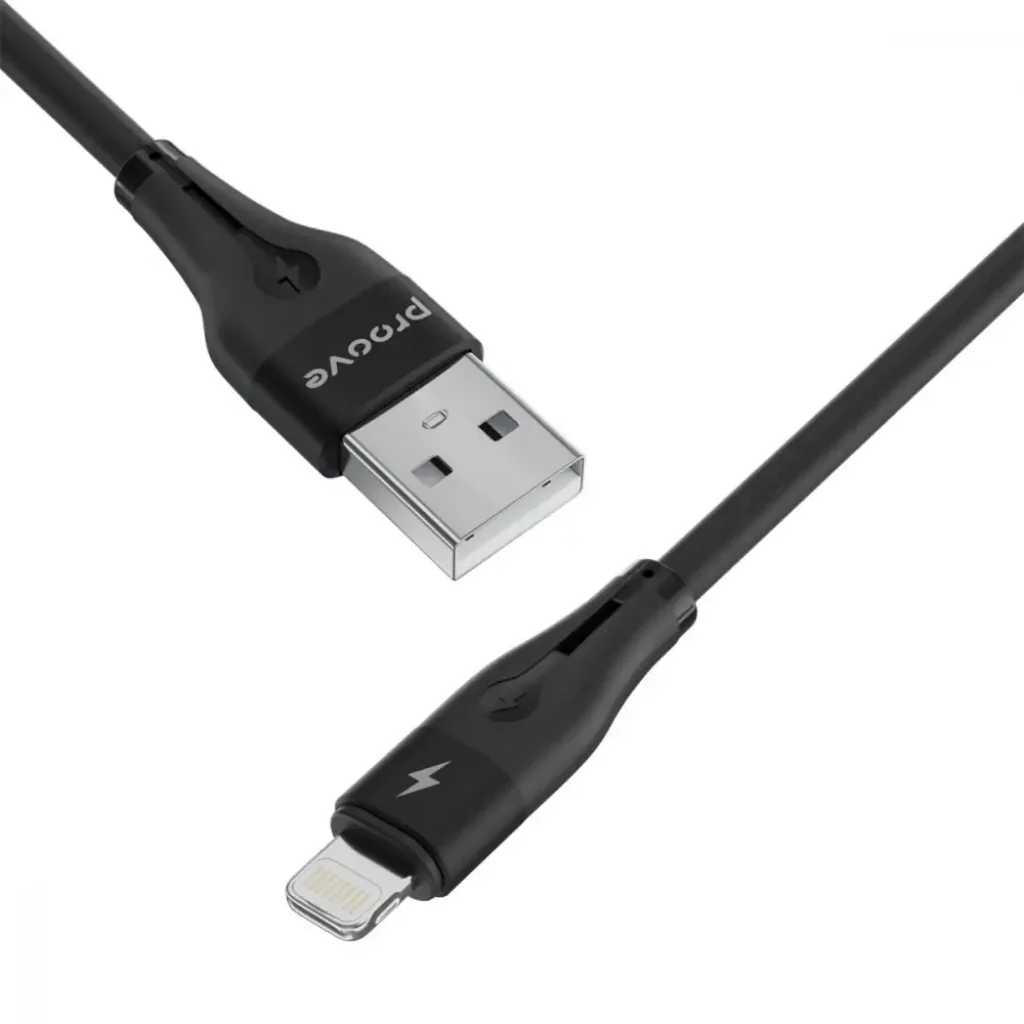 Кабель Proove Soft Silicone Lightning 2.4A (1m) Black, CCSO20001101