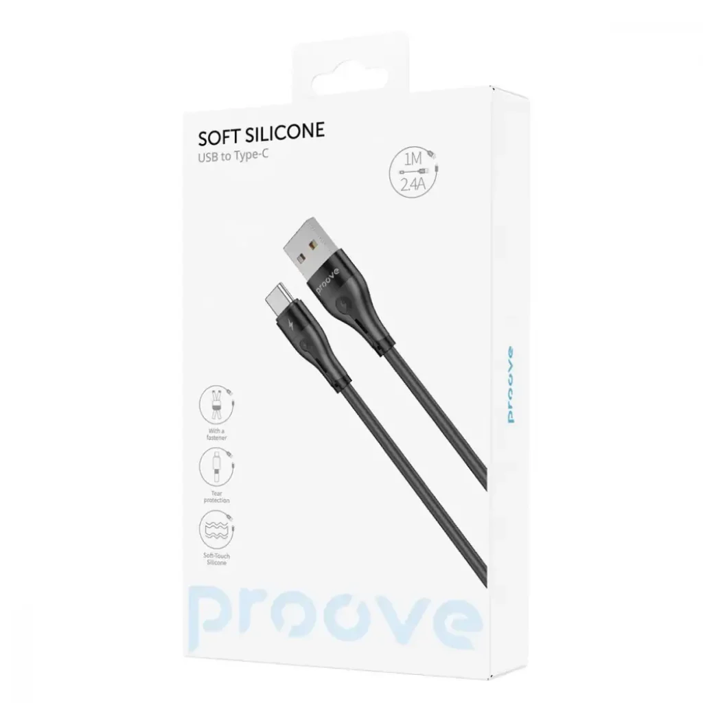 Кабель Proove Soft Silicone Type-C 2.4A (1m) White CCSO20001202