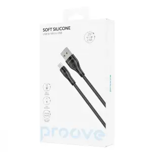Кабель Proove Soft Silicone Micro USB 2.4A (1m) White CCSO20001302