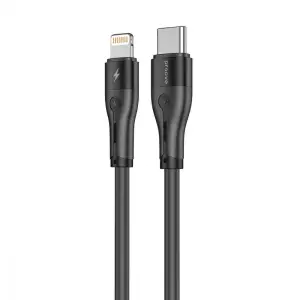 Кабель Proove Soft Silicone Type-C to Lightning 27W (1m) Black CCSO27002101