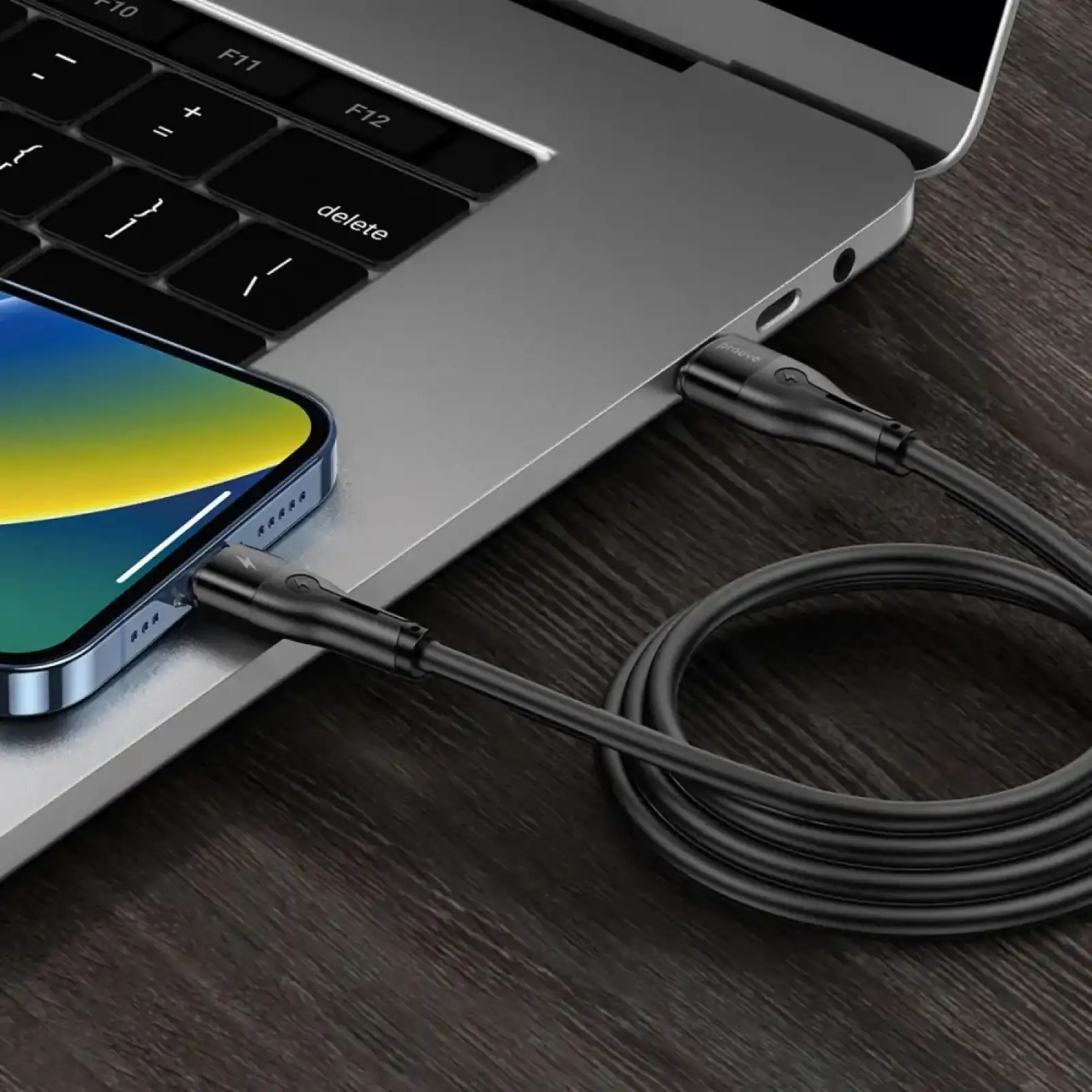 Кабель Proove Soft Silicone Type-C to Lightning 27W (1m) Black CCSO27002101