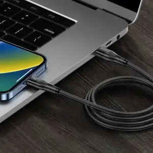 Кабель Proove Soft Silicone Type-C to Lightning 27W (1m) Black CCSO27002101