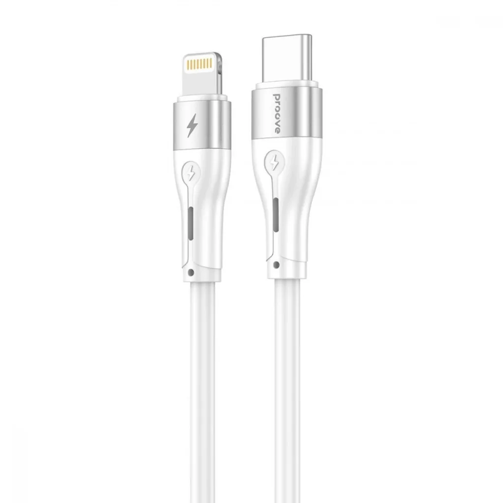 Кабель Proove Soft Silicone Type-C to Lightning 27W (1m) White, CCSO27002102