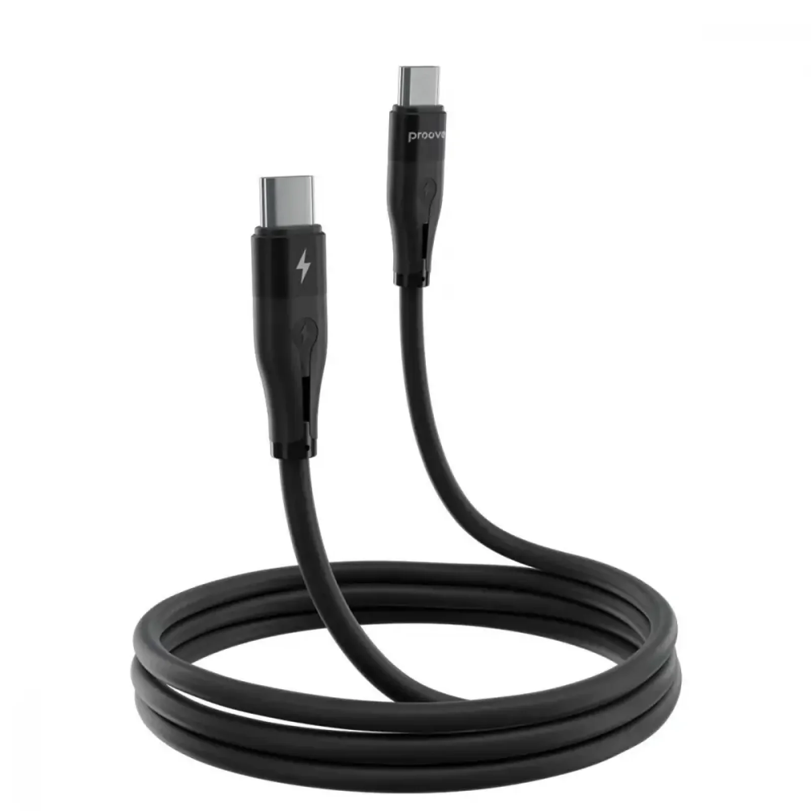 Кабель Proove Soft Silicone Type-C to Type-C 60W (1m) Black CCSO60002201
