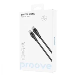 Кабель Proove Soft Silicone Type-C to Type-C 60W (1m) White CCSO60002202