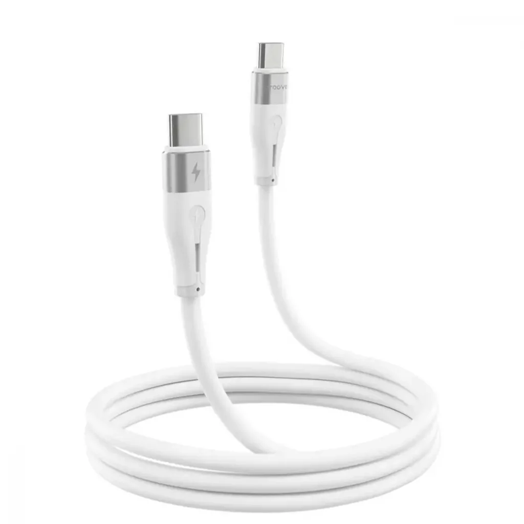 Кабель Proove Soft Silicone Type-C to Type-C 60W (1m) White CCSO60002202
