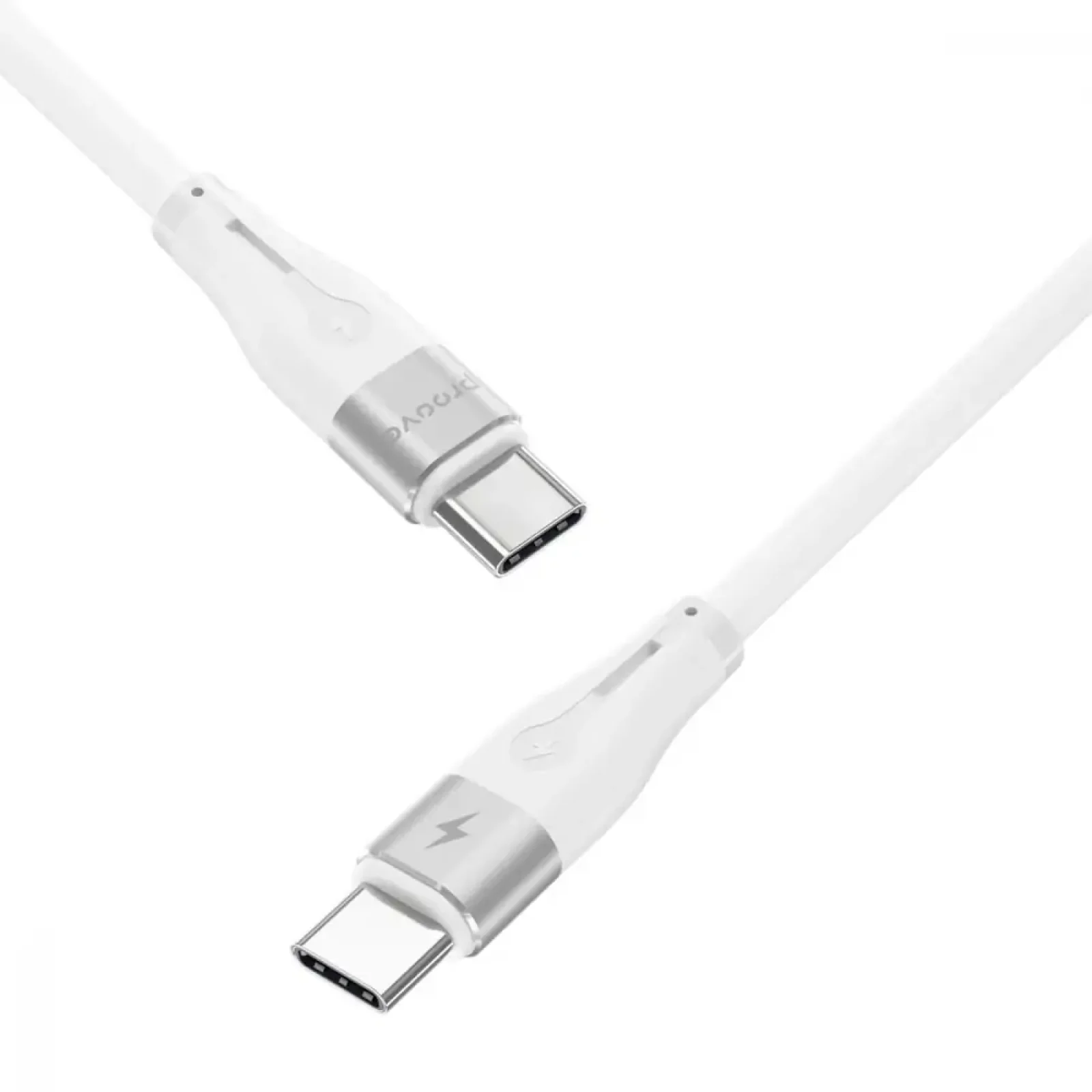 Кабель Proove Soft Silicone Type-C to Type-C 60W (1m) White CCSO60002202