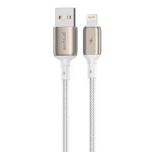 Кабель Proove Dense Metal Lightning 2.4A (1m) White CCDM20001102