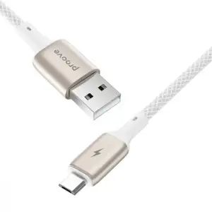 Кабель Proove Dense Metal Micro USB 2.4A (1m) White CCDM20001302