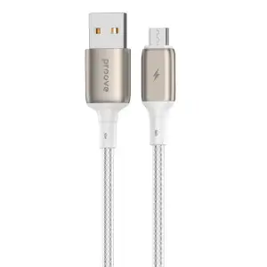 Кабель Proove Dense Metal Micro USB 2.4A (1m) White CCDM20001302